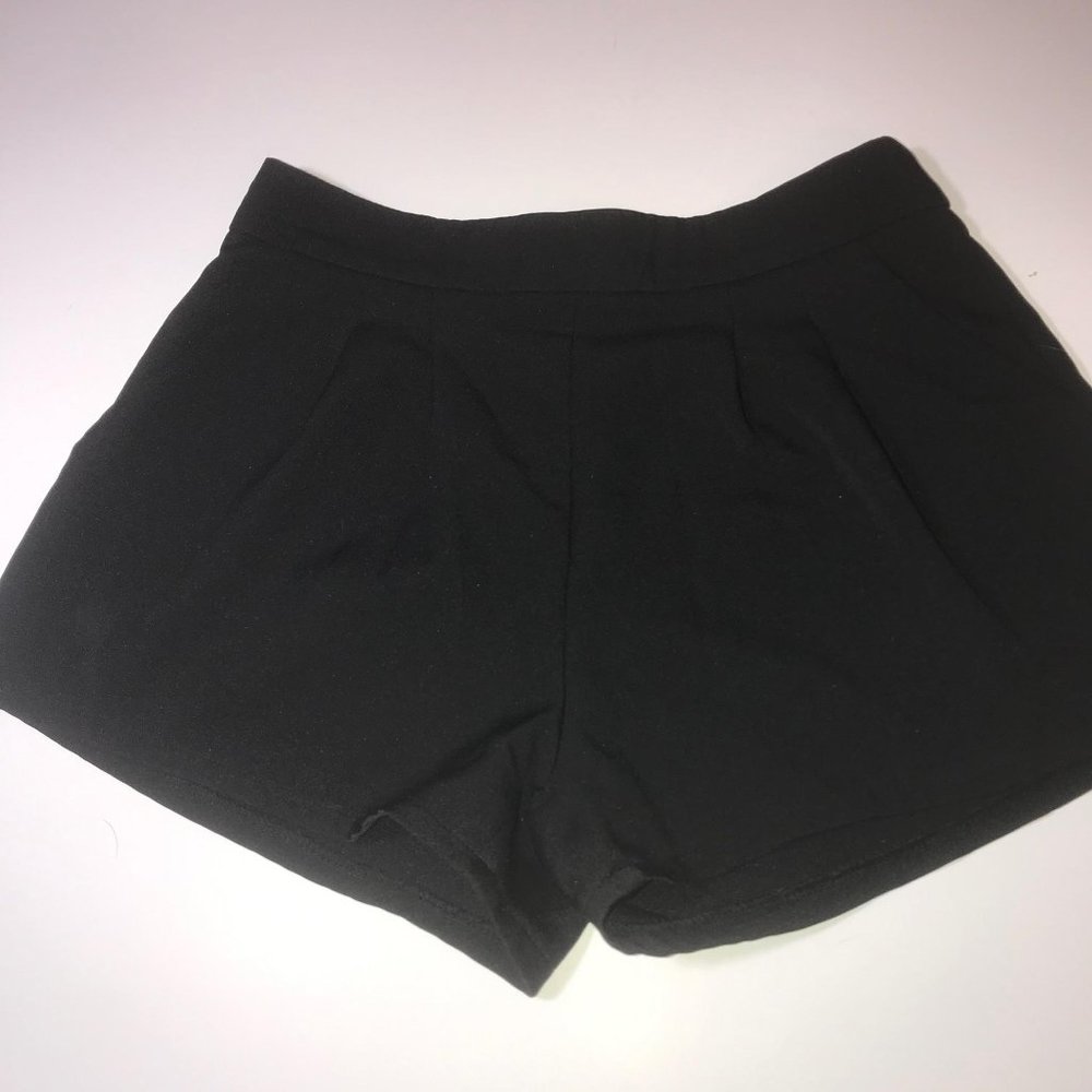 Black Small Shorts With‎ Zipper-unbranded